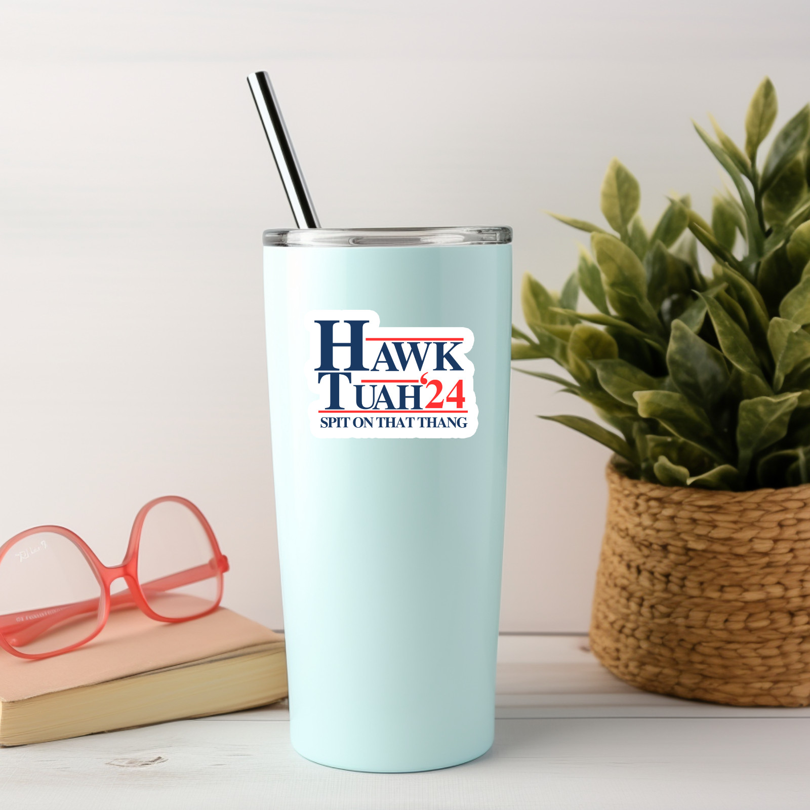 Hawk Tuah Funny Meme Sticker – Waterproof 1.5 inch Wide- Buy Any 4 For 30% OFF