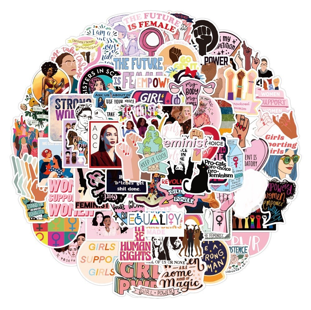 200pcs Feminist Stickers, Pride Queer LGBTQ Feminism GIRL POWER Equality,#055183