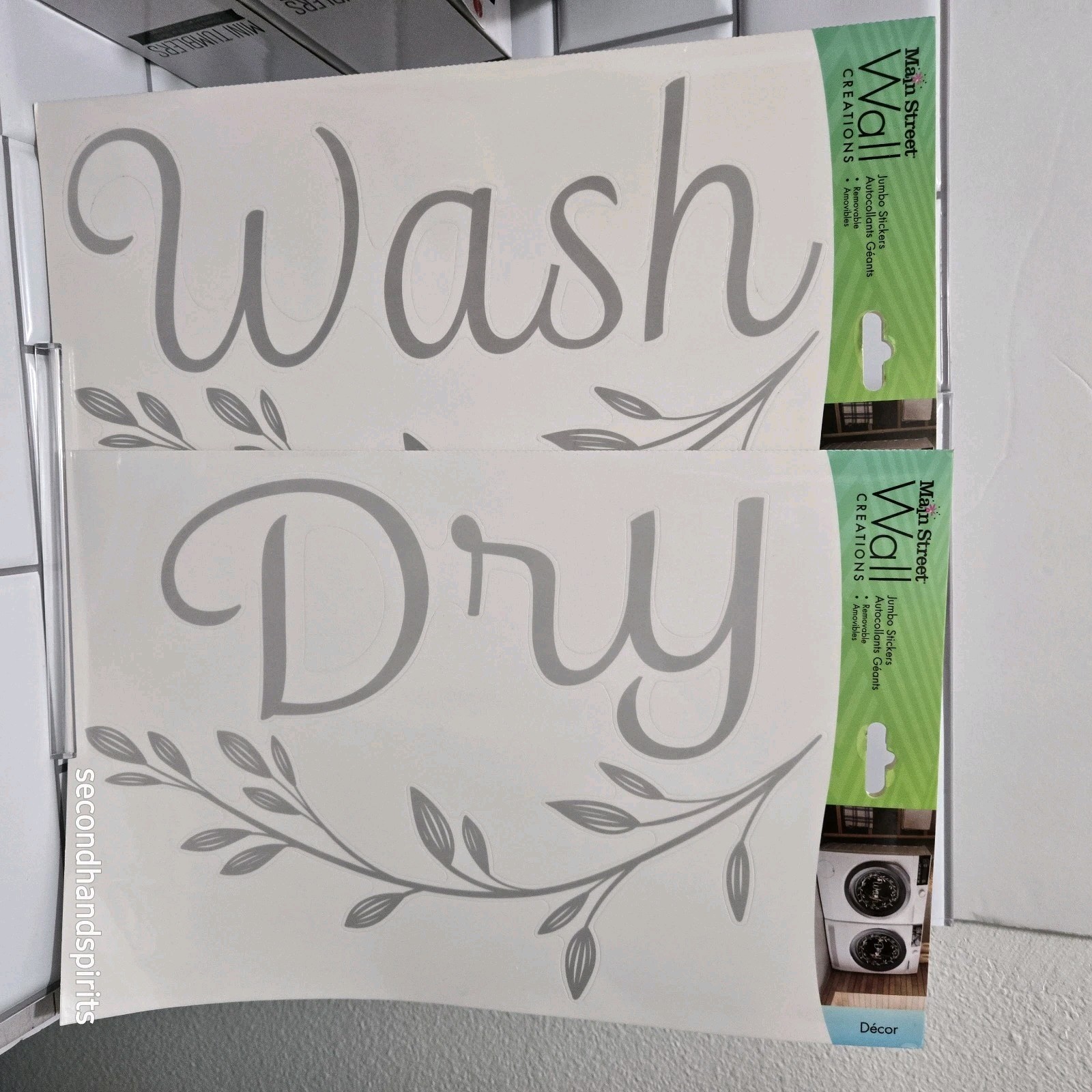 Wash and Dry Decal Sticker Vinyl Laundry Stickers For Washer And Dryer