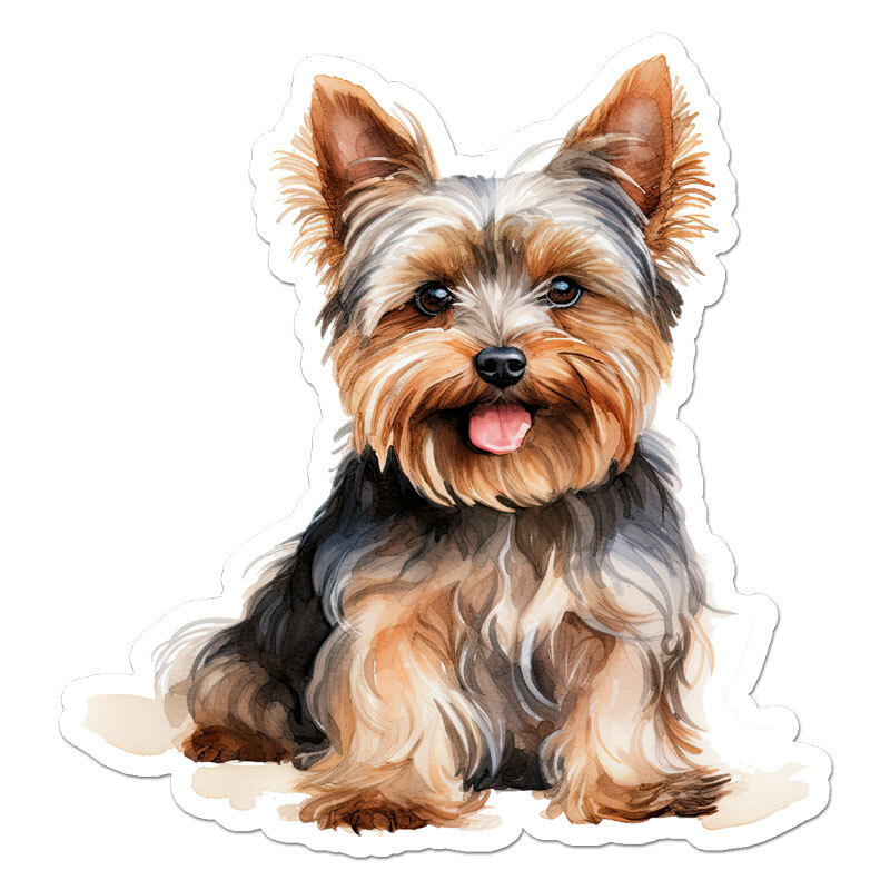 Yorkie Yorkshire Terrier, Vinyl Decal Sticker, Indoor Outdoor, 3 Sizes, #11377