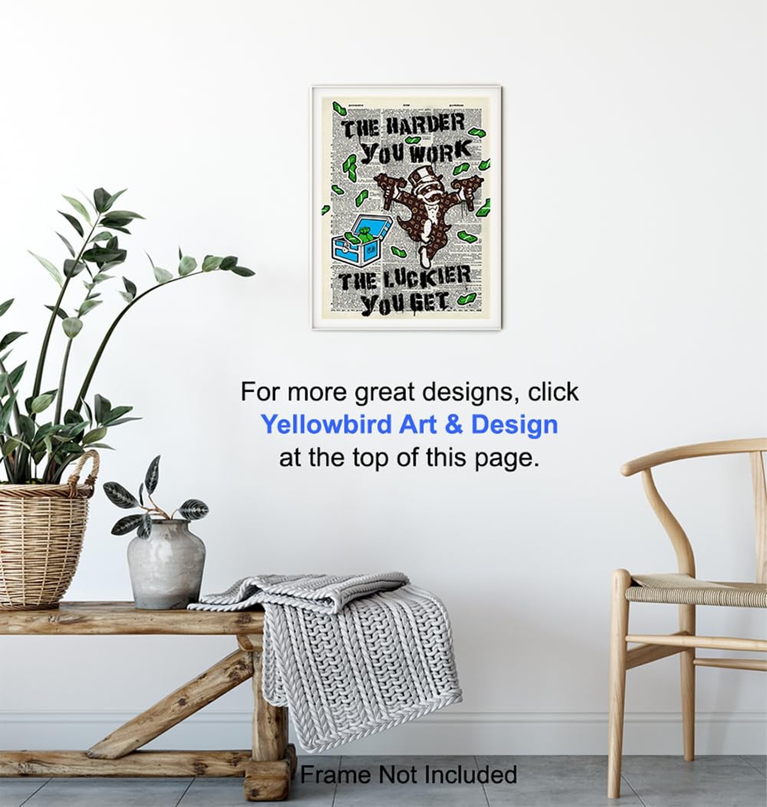 Monopoly Louis LV Motivational Wall Art – Positive Quotes – Entrepreneur Wall…