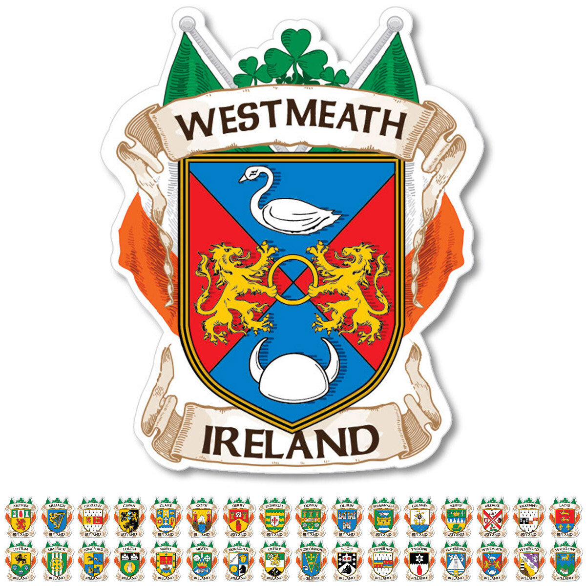 County Westmeath Ireland Irish Decal Sticker
