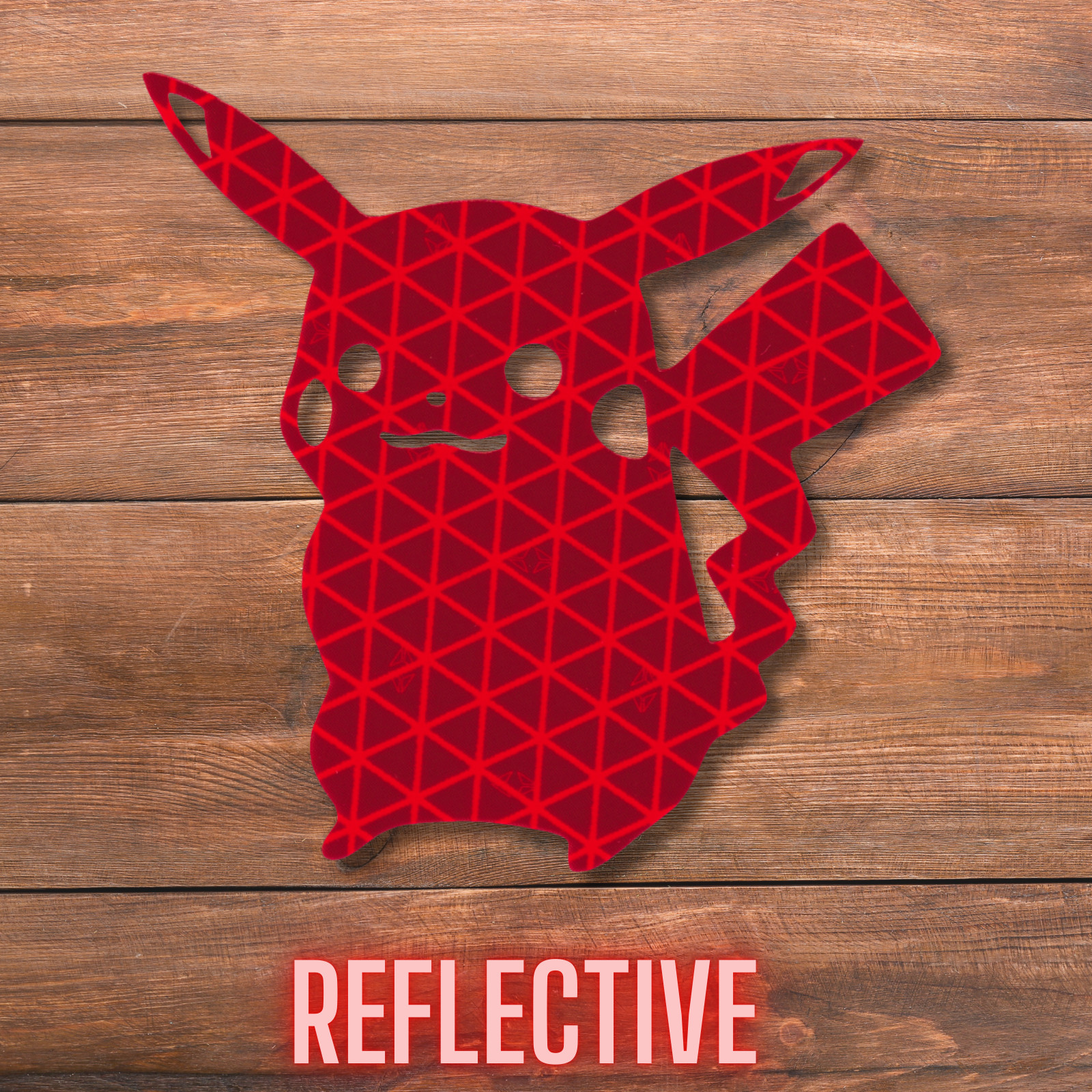 Pikachu Reflective Sticker Pokemon Reflector Decal Pack Car Bike Helmet Mailbox