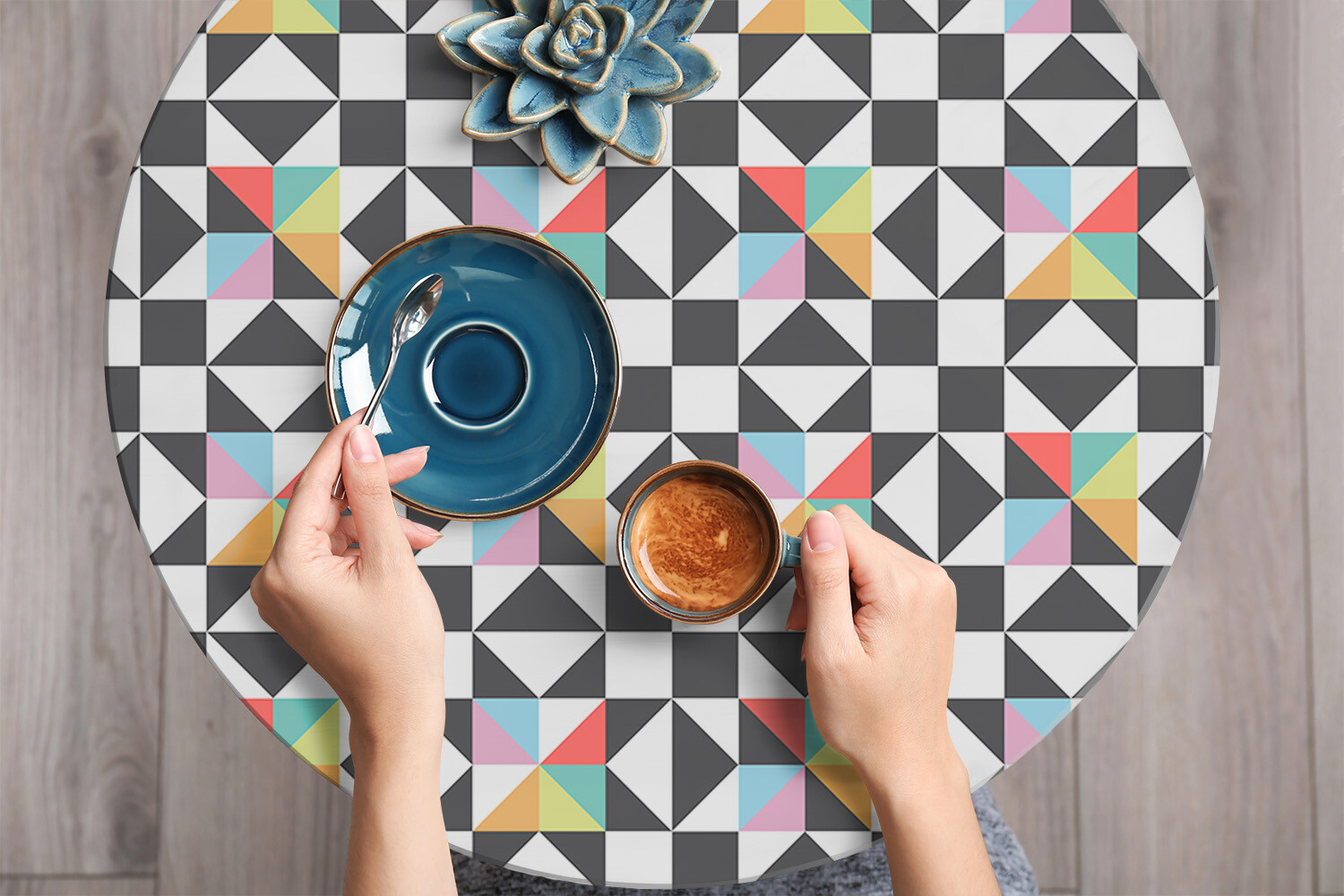 Worktop Covering Stickers Self Adhesive Vinyl Wrap Geometric pattern 100×50