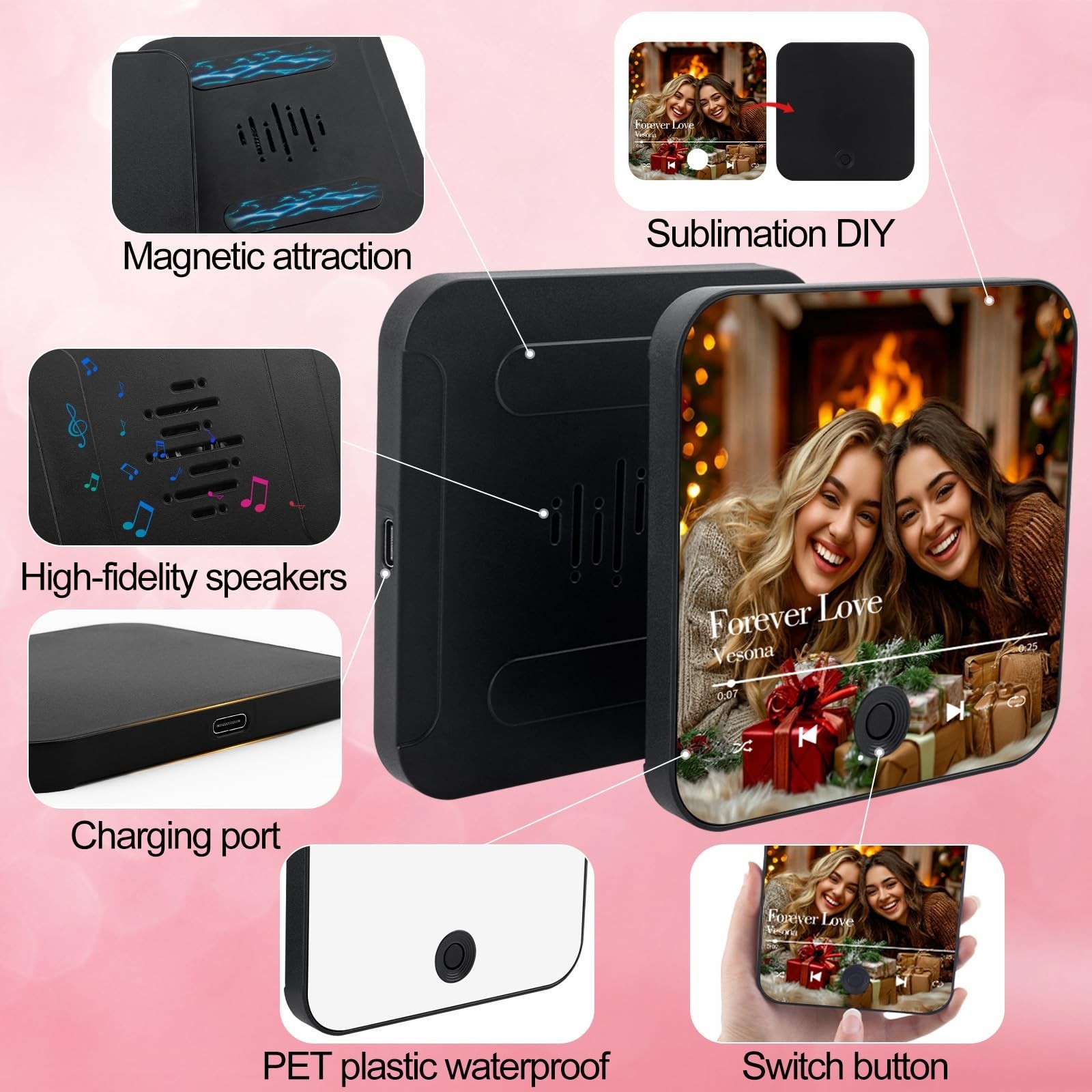 Sublimation Music Fridge Magnet Blank-Personalized Music Fridge Magnets,Print…