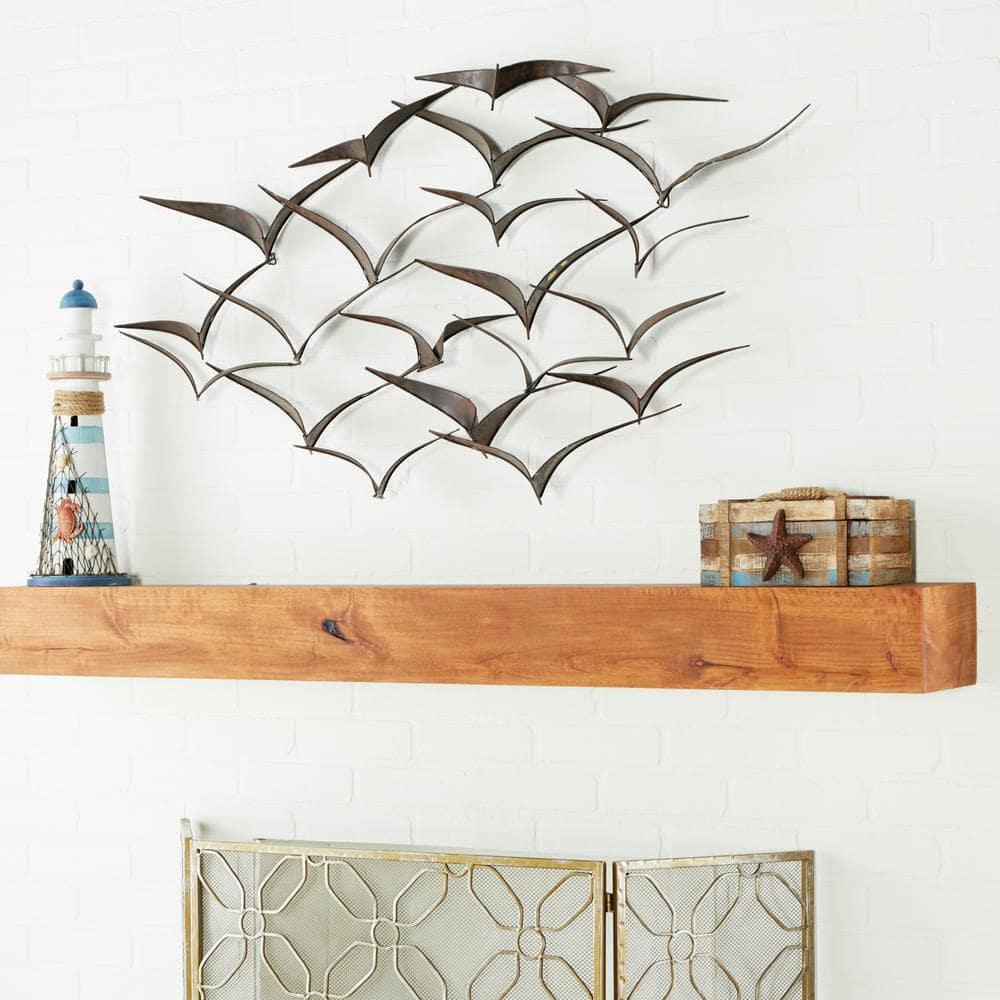 Flight Birds Metal Wall Modern Abstract Contemporary Home Decor Art Sculpture