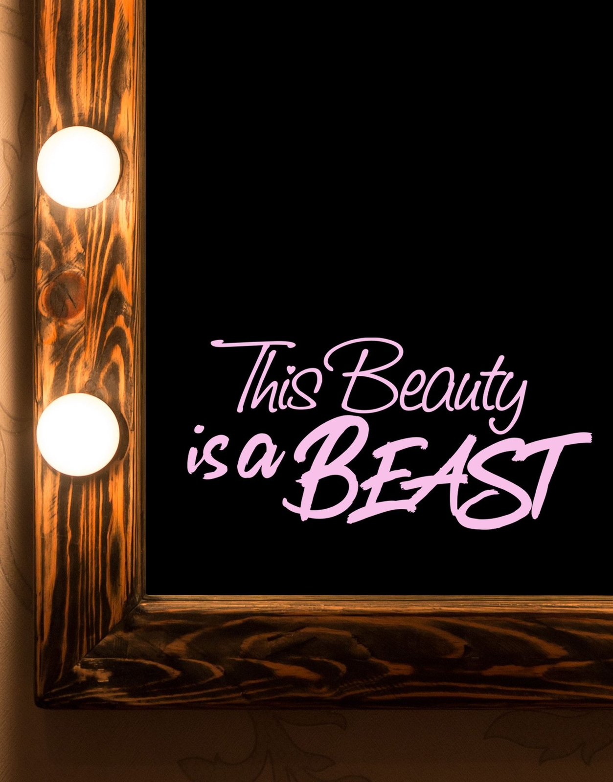 This Beauty is a Beast Motivational Self-Esteem Quote Vinyl Decal Sticker for Mi