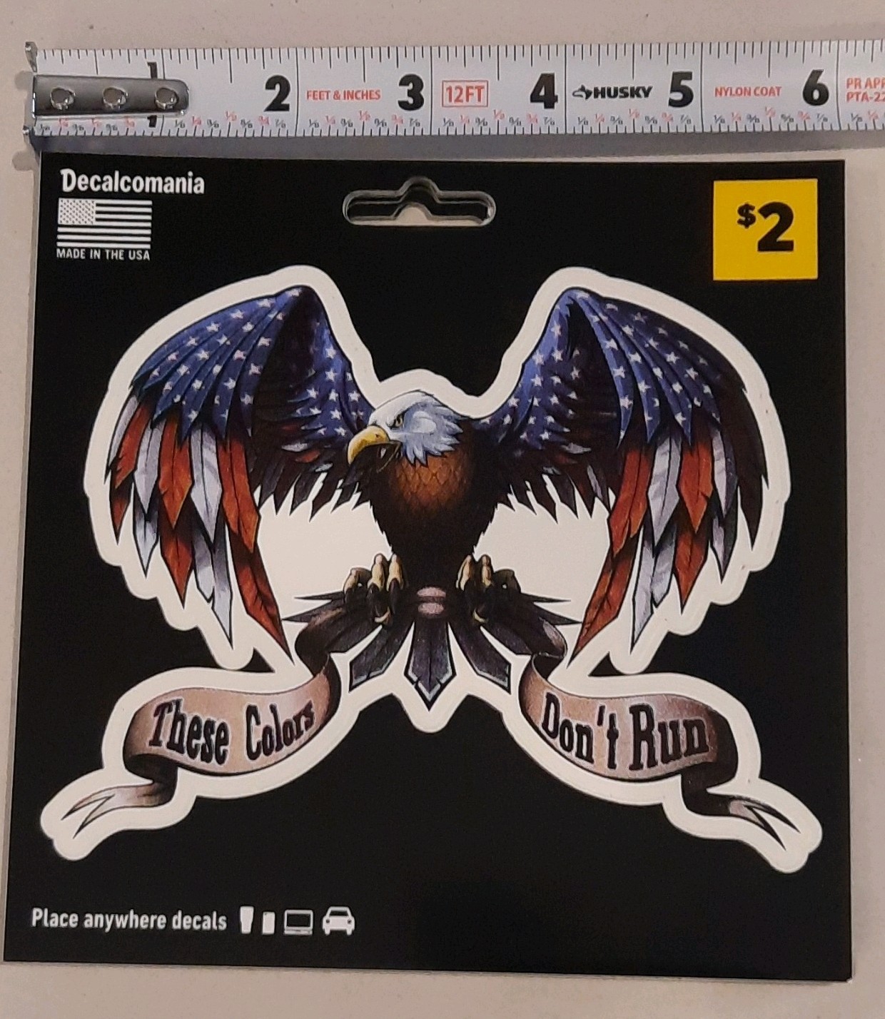 100 Count Decalcomania Vinyl USA Patriotic Decal Stickers PrePriced for ReSale