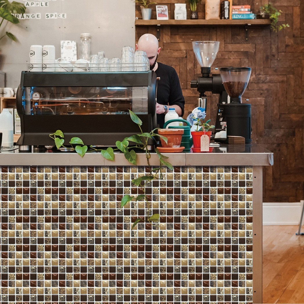 PVC 3D Mosaic For Tile Stickers Pack of 20 for Kitchen Bathroom Wall 10x10cm