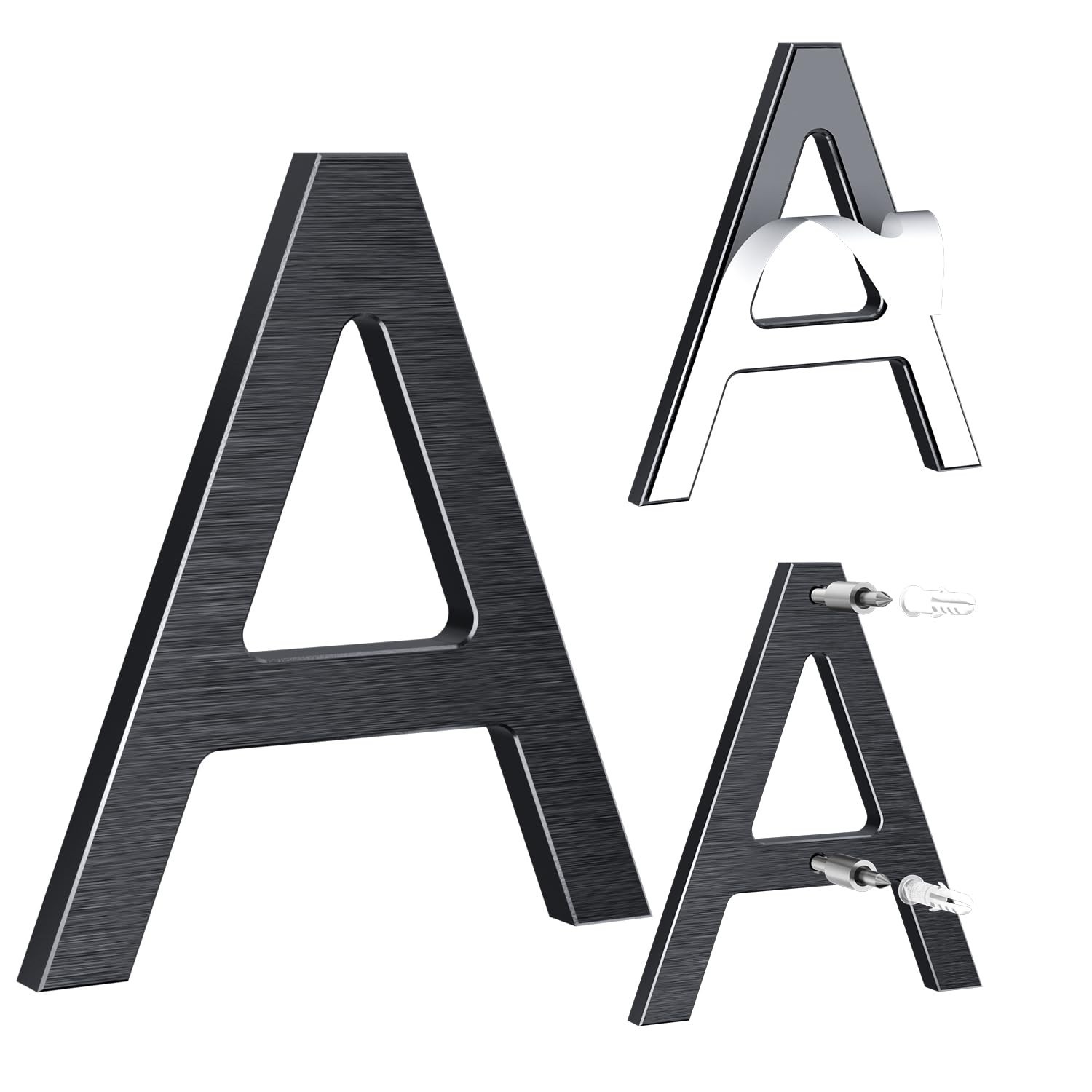 5 Inch Self adhesive letters,Address Numbers for House, Modern Anti-Rust Weat…