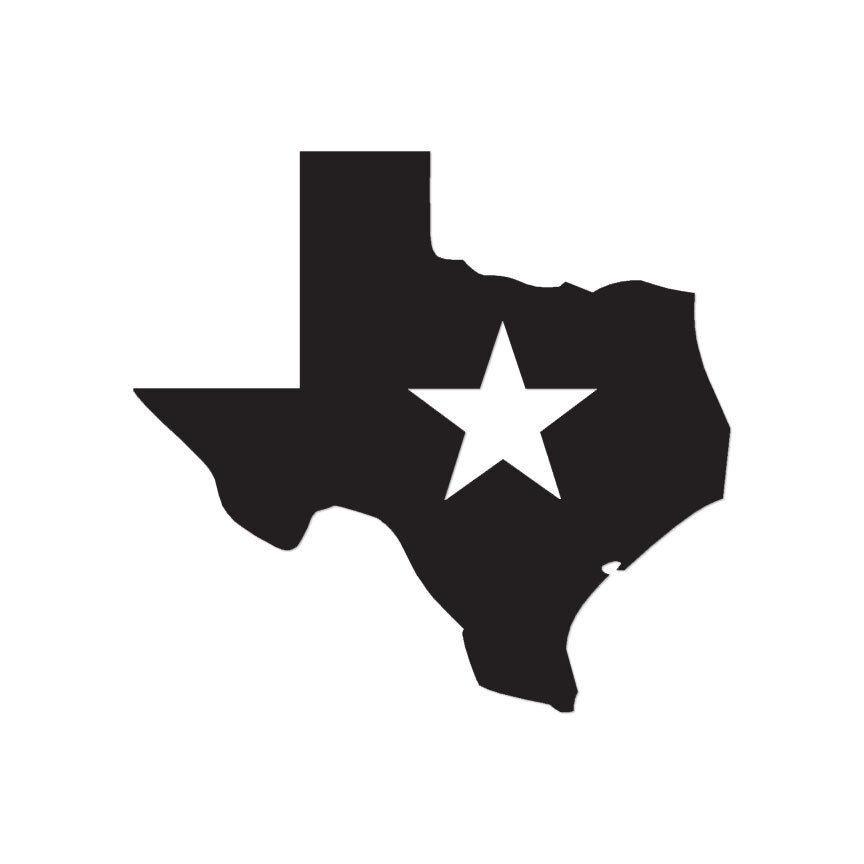 Texas Lone Star – Vinyl Decal Sticker – Multiple Color & Sizes – ebn680