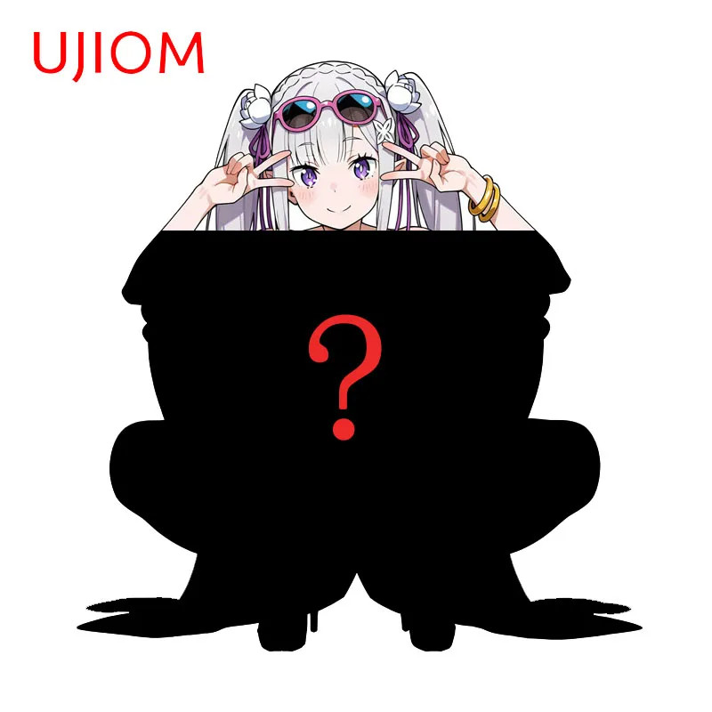 UJIOM Emilia Amusing Girl Wall Sticker Delicate Fashionable Eye Catching Decal