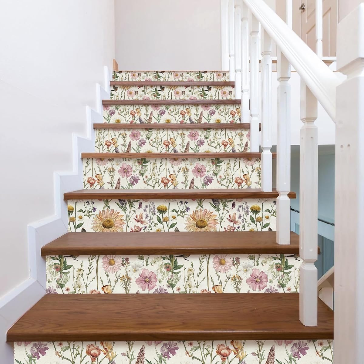 Floral Peel and Stick Wallpaper Vintage Flower Contact Paper