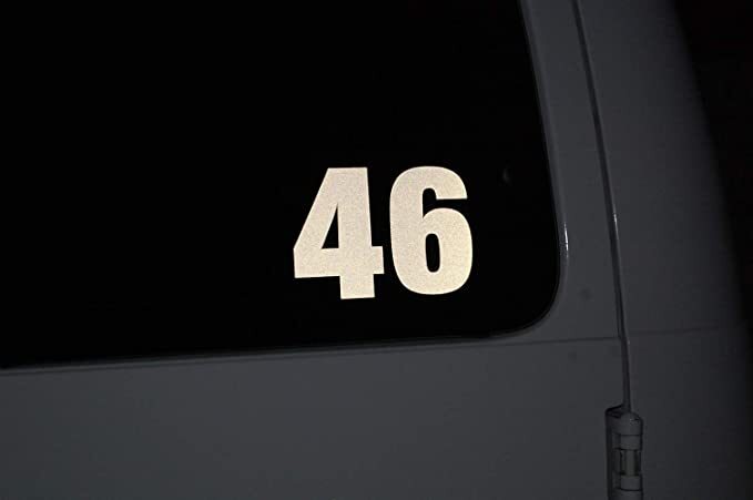0-9 Reflective Numbers White Sticker Vinyl Decals CHOOSE 1"-12" Set Of 40 (RV2)