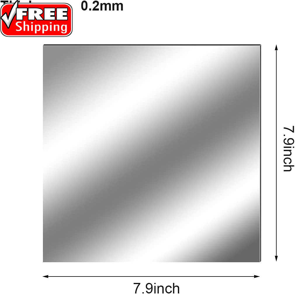 10 Pieces Flexible Mirror Sheets, Self Adhesive Decorative Plastic Mirror Tiles