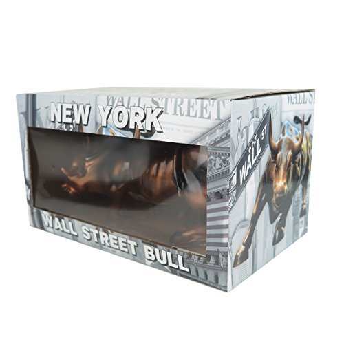 Official Bronze Wall Street Bull Stock Market NYC Figurine Statue (X-Large 8")