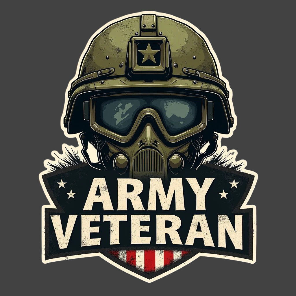 Army Veteran Tactical Helmet Sticker Vinyl Decal Military Patriotic USA