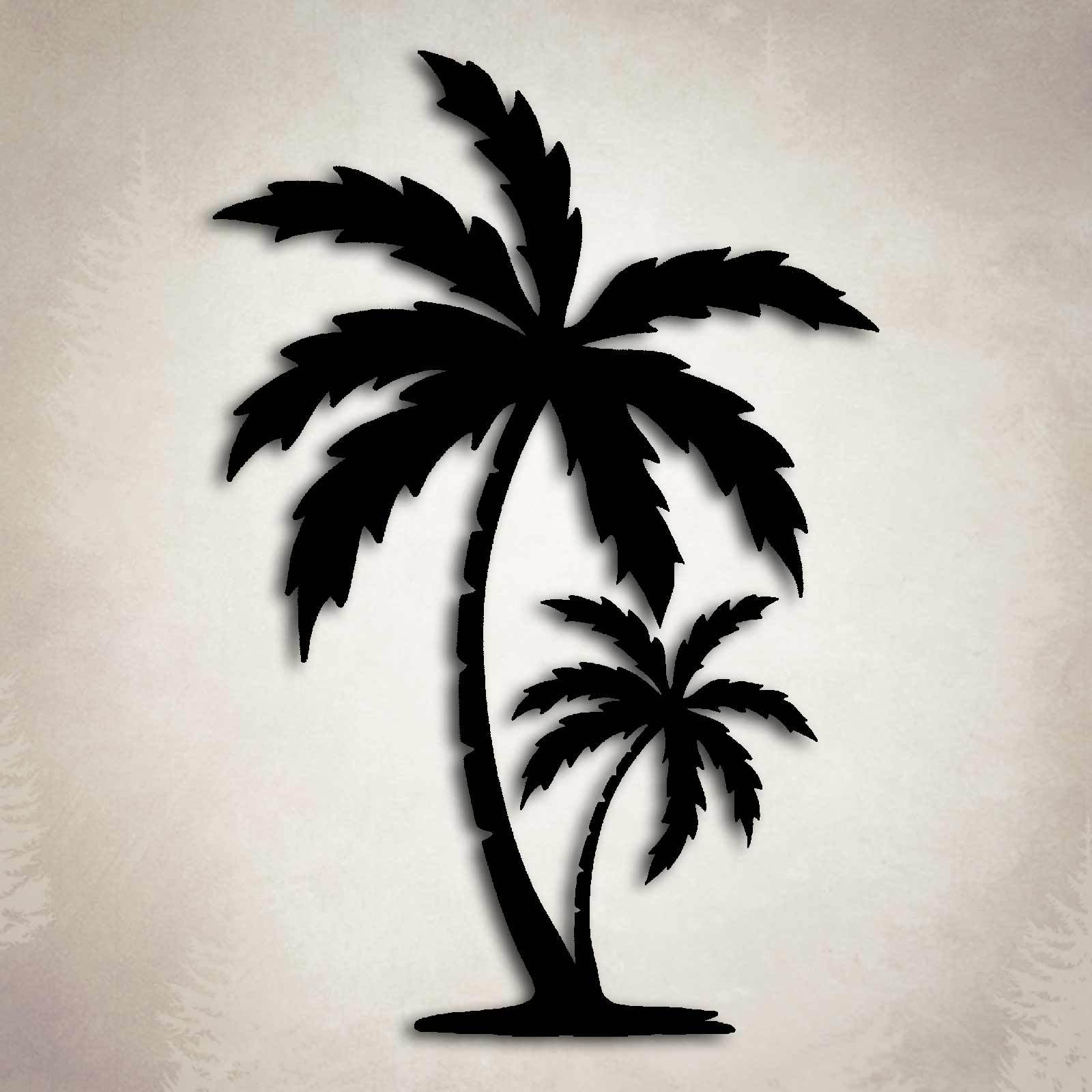 Palm Tree Duo Decal Car Window Island Tropical Beach Truck Surf Board Sticker HI