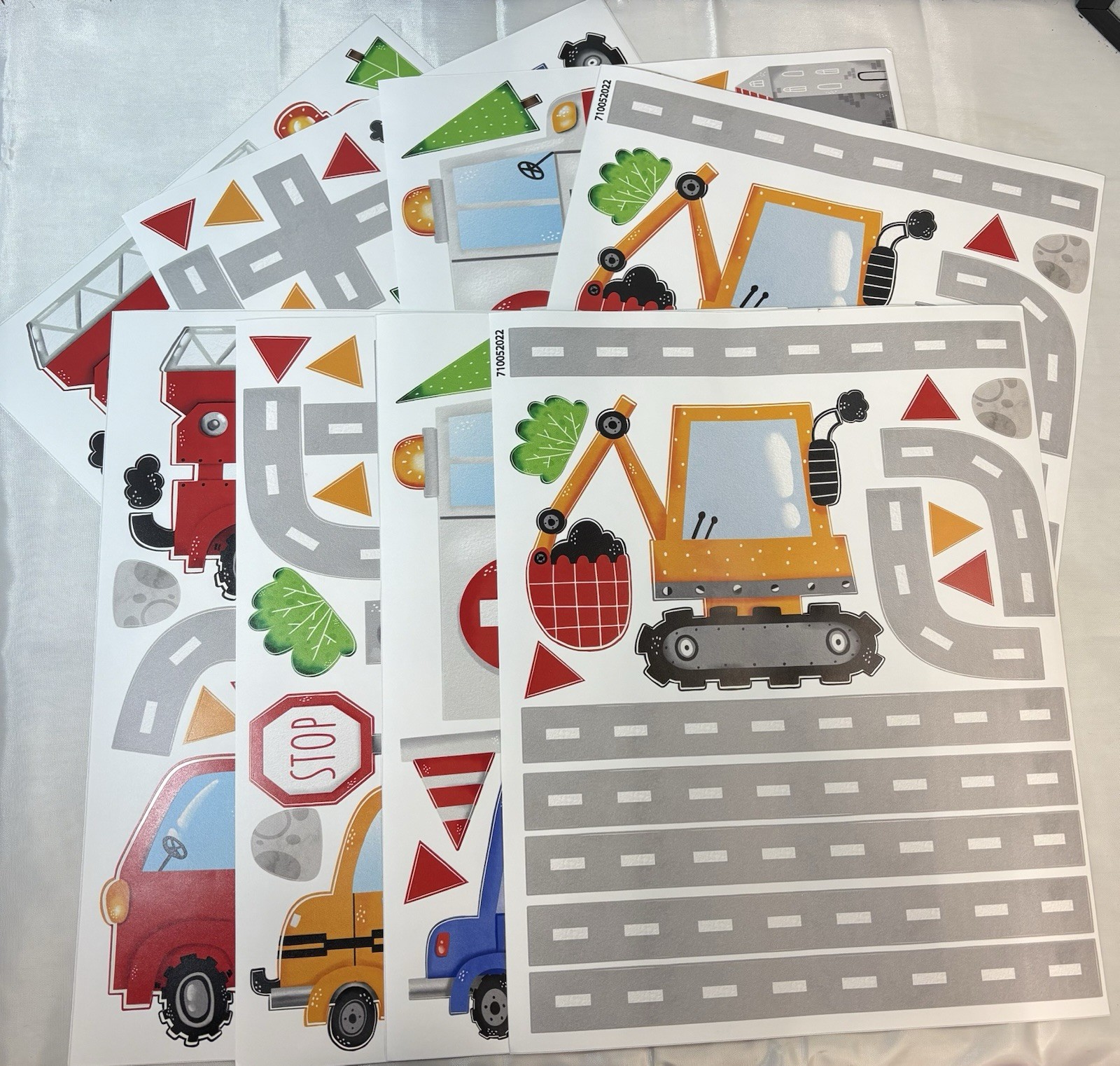 Construction Cars Wall Decals Trucks Tractor Vehicles Removeable Wall Stickers