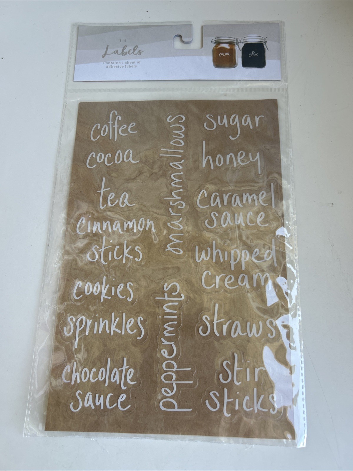 White Pantry Decals Labels Container Organizing Kitchen Food Storage Container