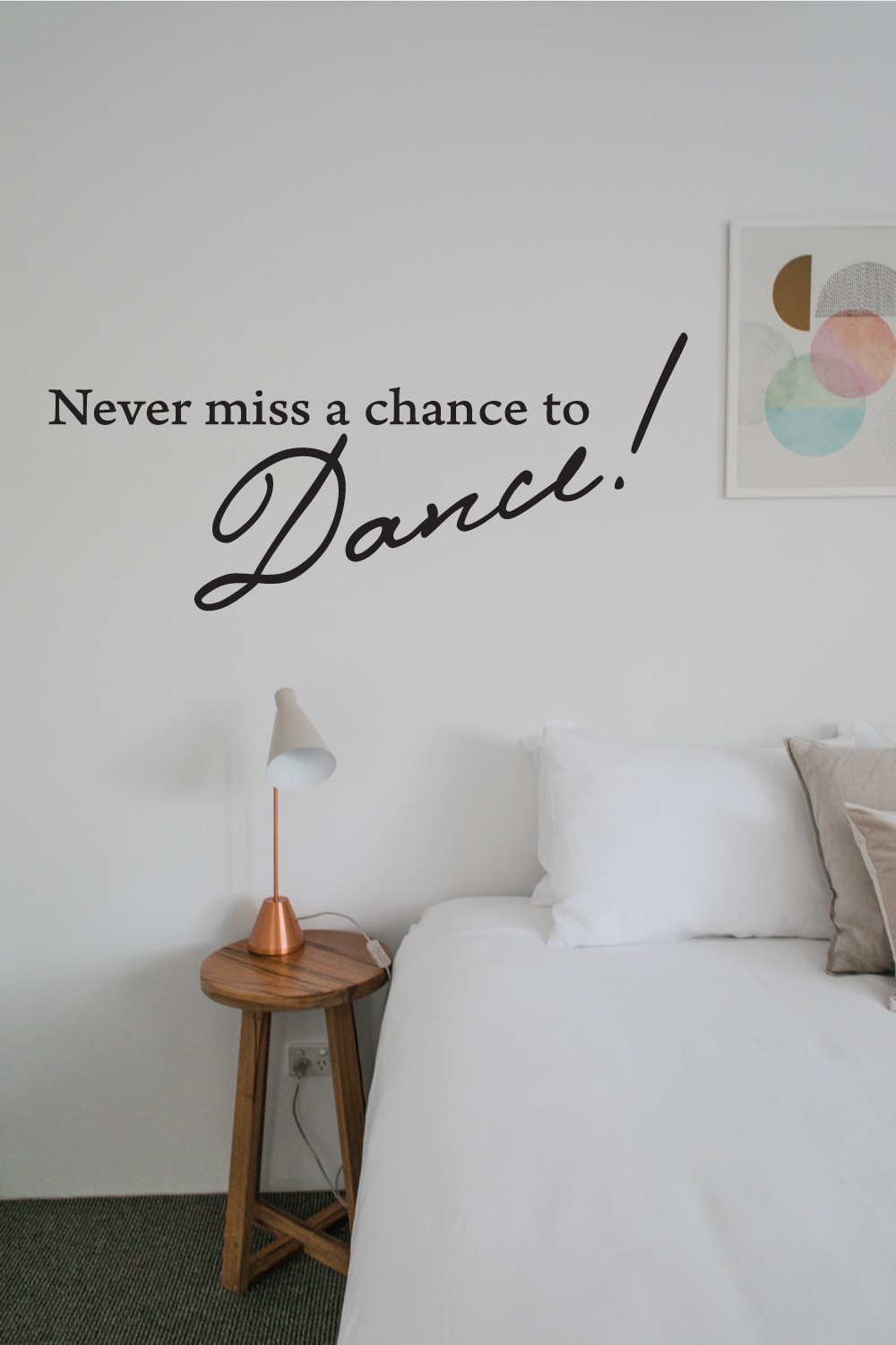 Never Miss a Chance to Dance Vinyl Wall Decal Decor Art Sticker Quotes art home