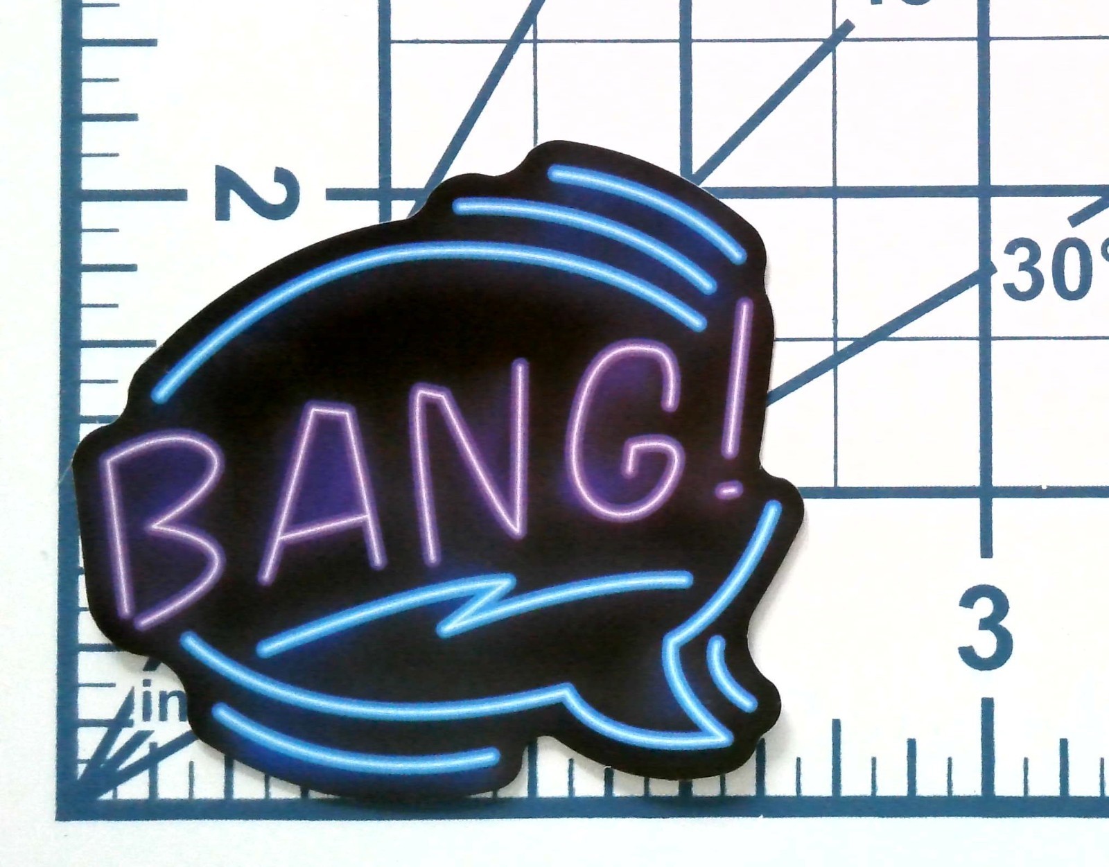 BANG Neon Sticker Die Cut Vinyl Decal Comic Book Pop Art Zap Boom Laptop Journal