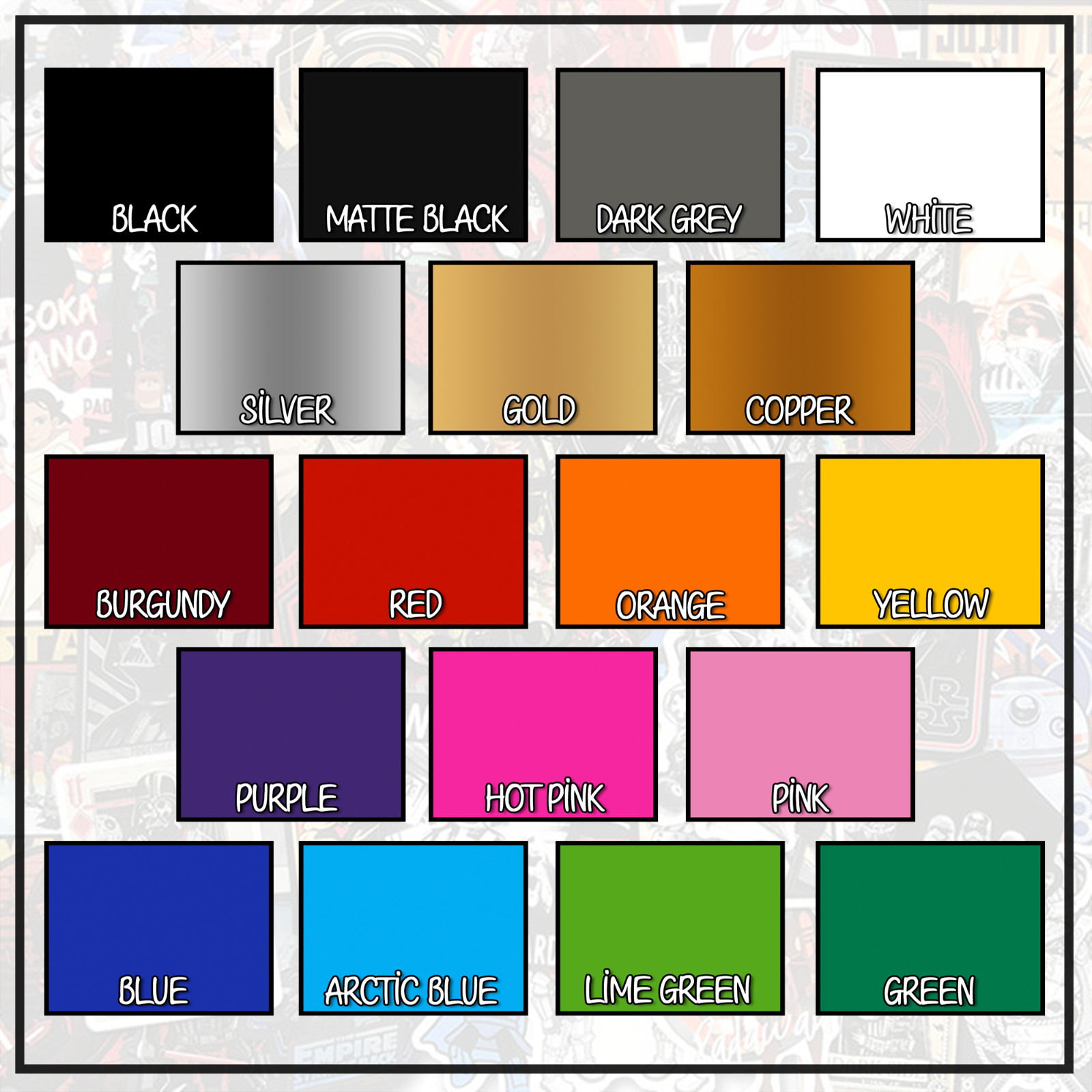 Star Wars Empire Decal – 18 Colors & Multiple Sizes