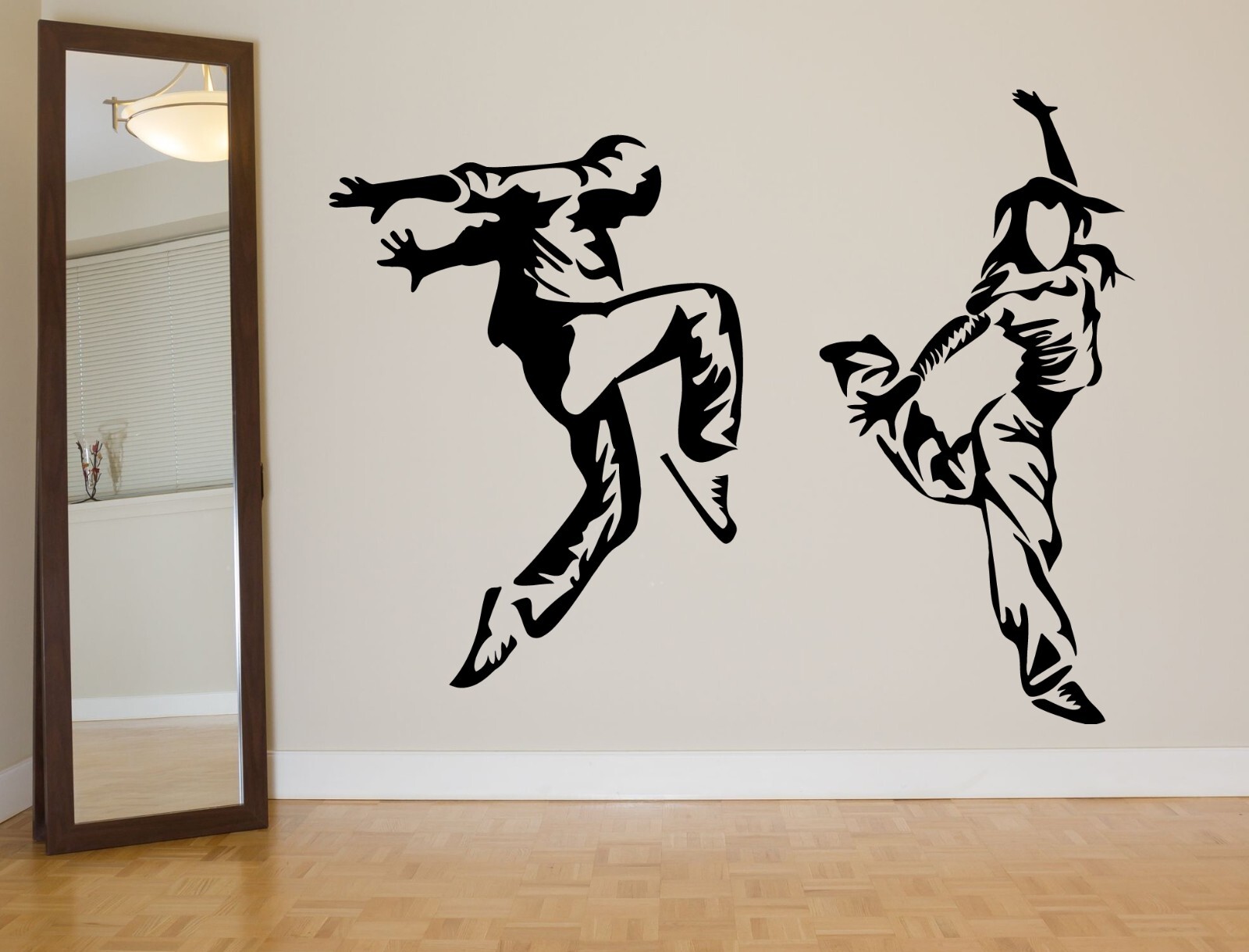 Hip Hop Dancers Wall Decal, Break Dance Wall Decal Contemporary Dancer Art nm101