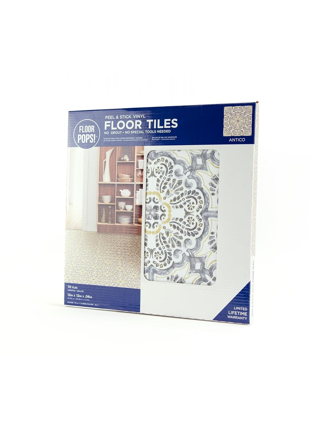 Multicolor Peel & Stick Floor Tiles Antico Decals Stickers FP2947