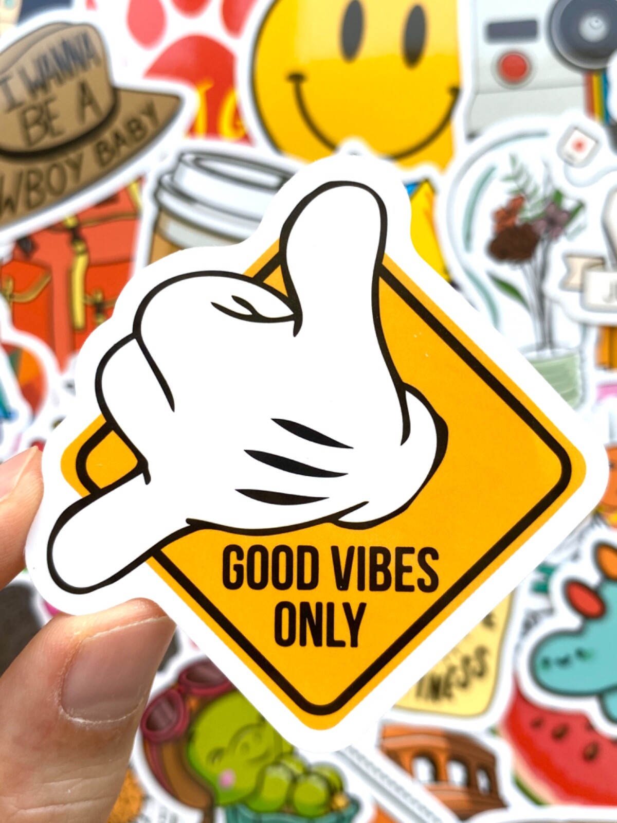 5-100 pcs Cute Kawaii Stickers, Aesthetic Car Laptop Water Bottle Vinyl Decals