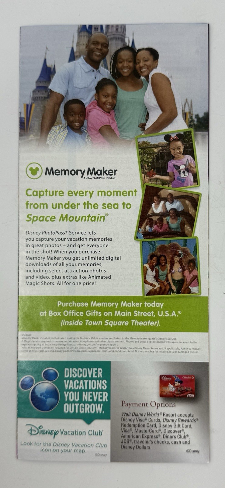 Walt Disney World Magic Kingdom Fall 2015 Park Guide Map "Move It Shake It”