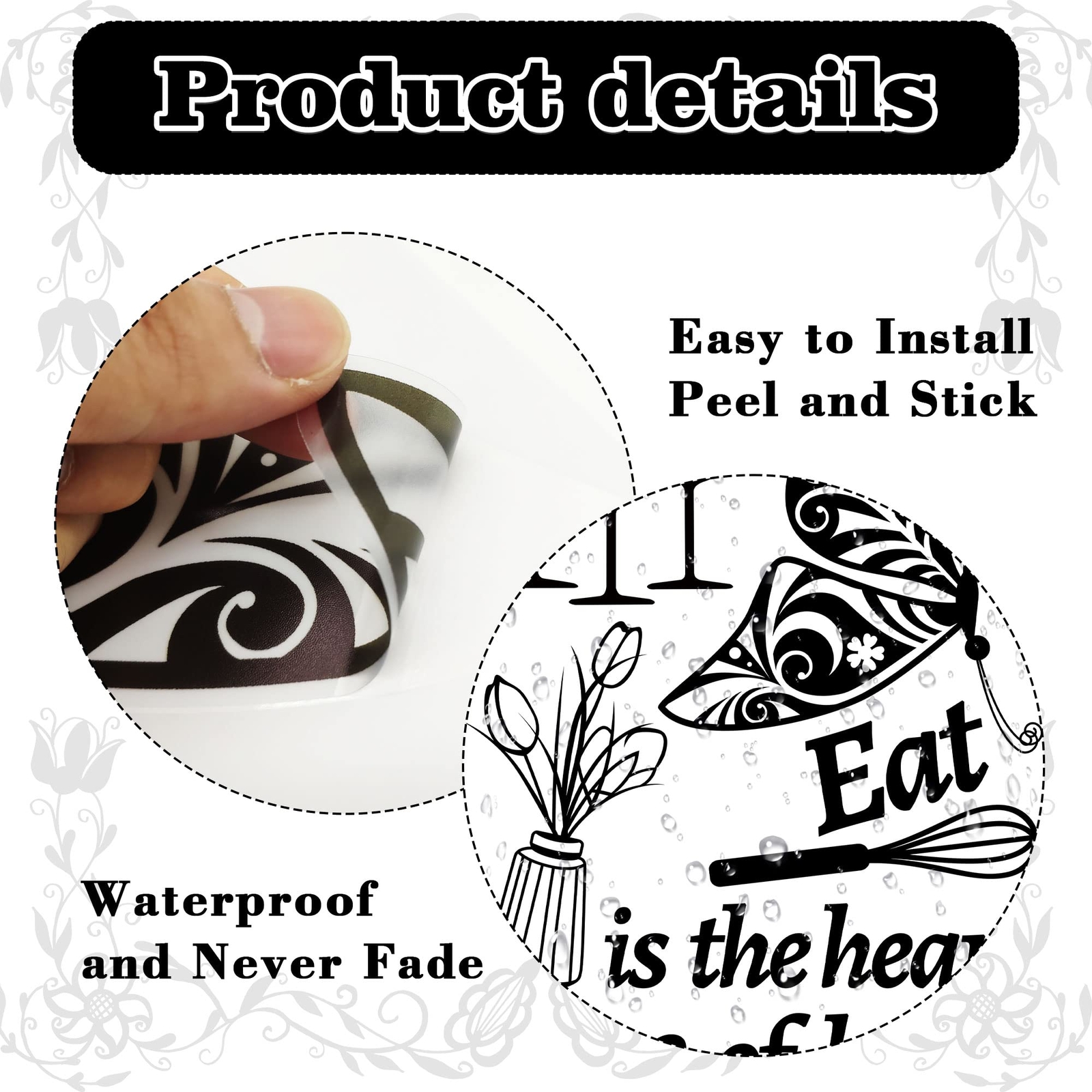 Large Kitchen Wall Decals Quotes The Kitchen is The Heart of Home Sign Decor