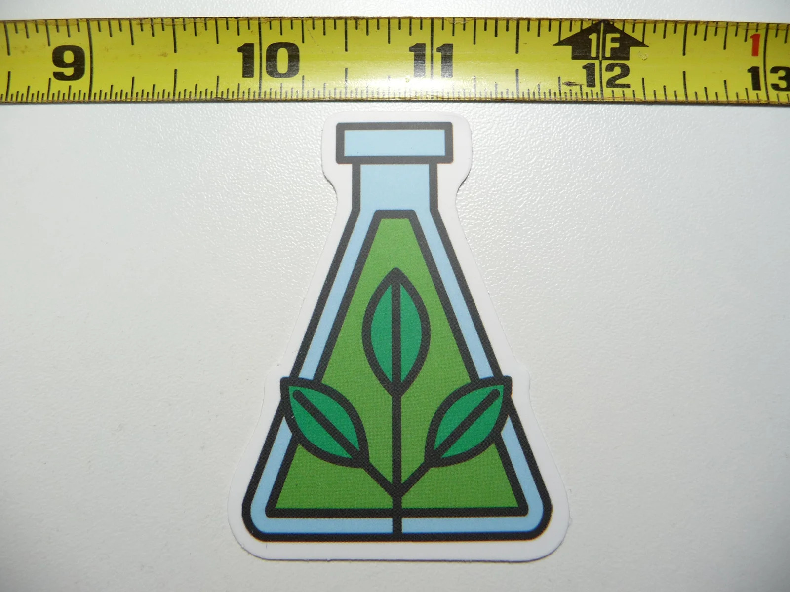 GREEN SCIENCE BEAKER PLANT SMALL STICKER DECAL SCHOOL TEACHER PROFESSOR