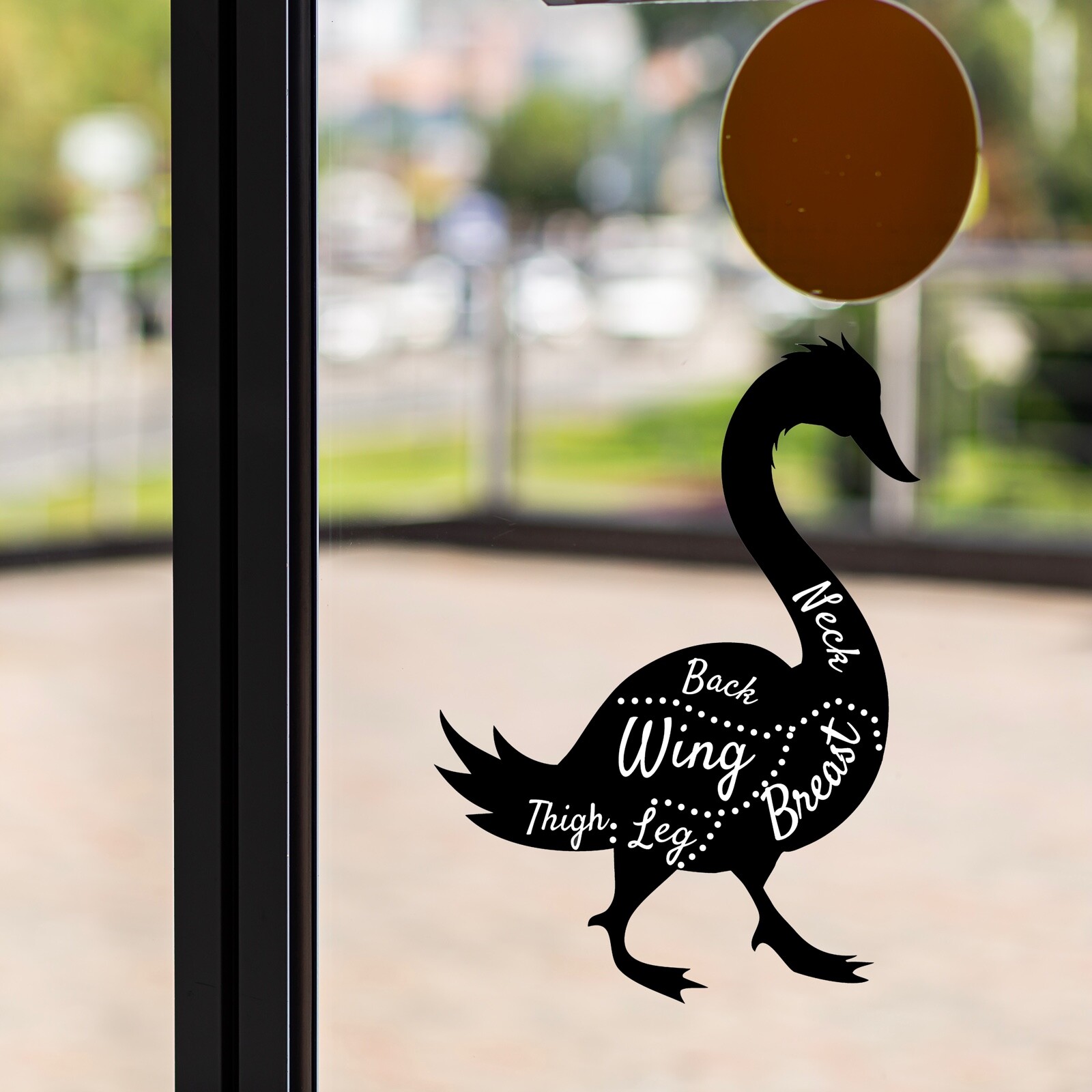 Goose Meat Cut Restaurant Wall Decor Geese Diagram Vinyl Sticker Decal Sign
