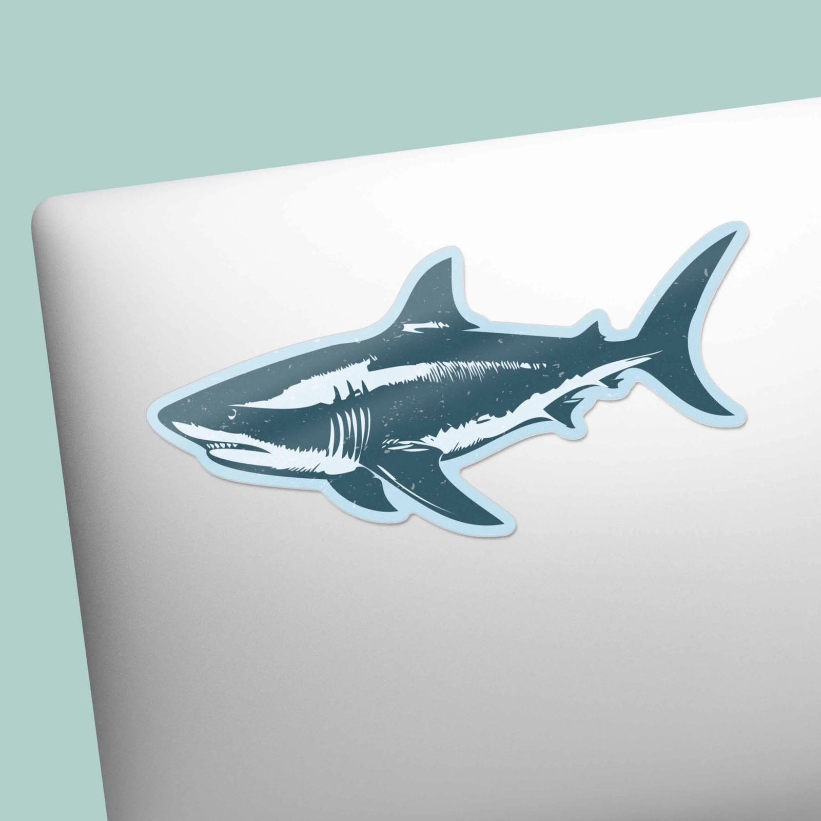 Shark Sticker – Cool Ocean Beach Decal for Laptop & Hydroflask Water Bottle