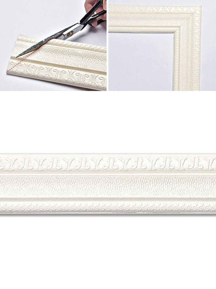 Foam Molding Trim Wallstick Home Anti-collision Decals Skirting Border