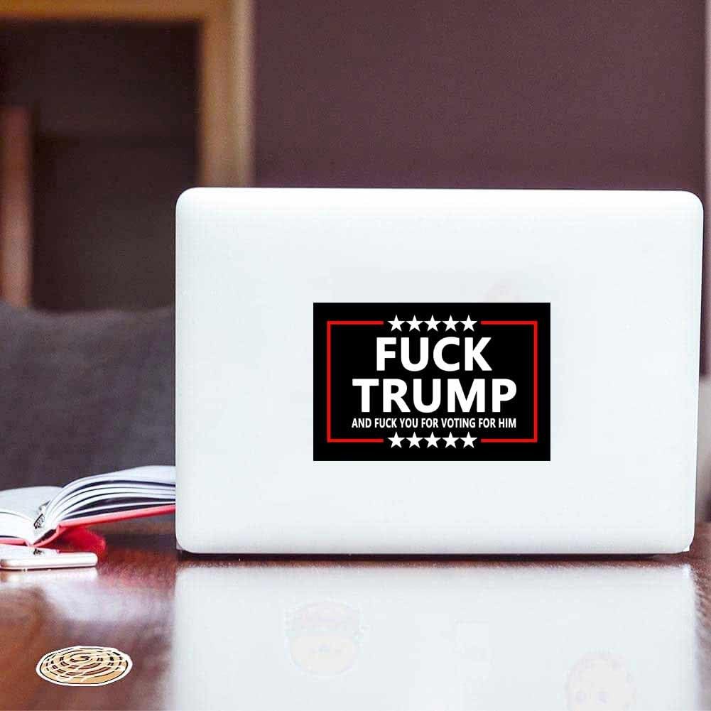 Anti Trump Stickers F3ck Trump and F3ck You for Voting for Him Decal Window 10Pc
