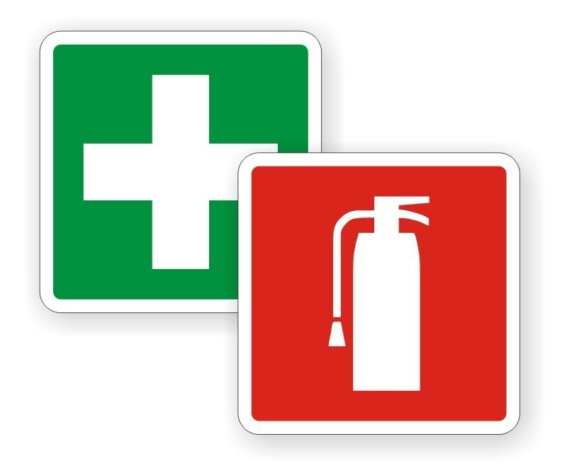 2" Fire Extinguisher – FIrst Aid Kit Vinyl Sticker Decal