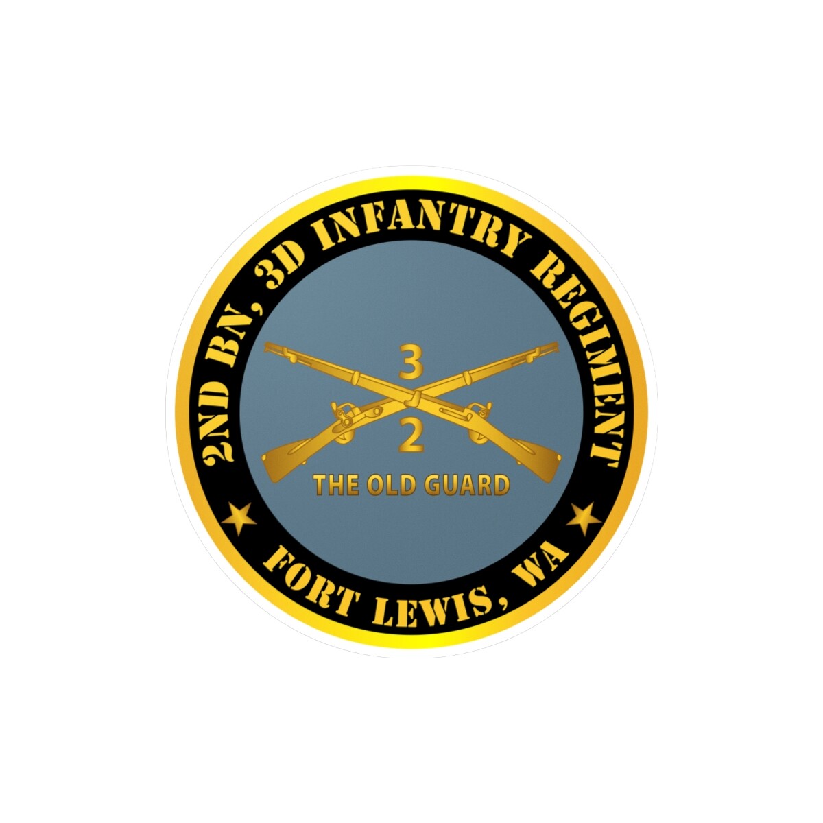 Kiss-Cut Vinyl Decals – Army – 2nd Bn 3d Infantry Regiment – Ft Lewis, WA – The