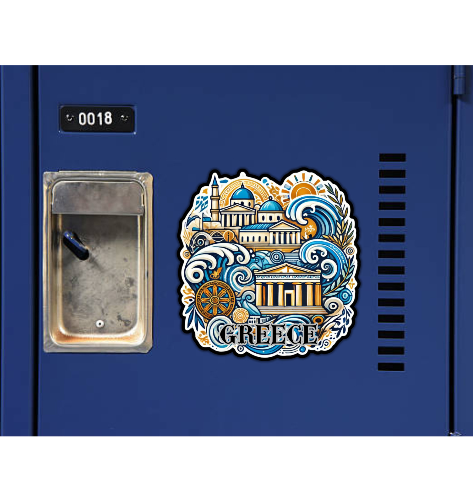 Greece Fridge Magnet or Laptop Sticker