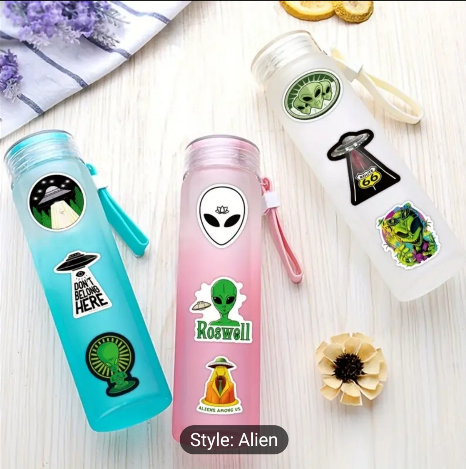 10 PCS Aliens Extraterrestrials UFOs Space Stickers BRAND NEW