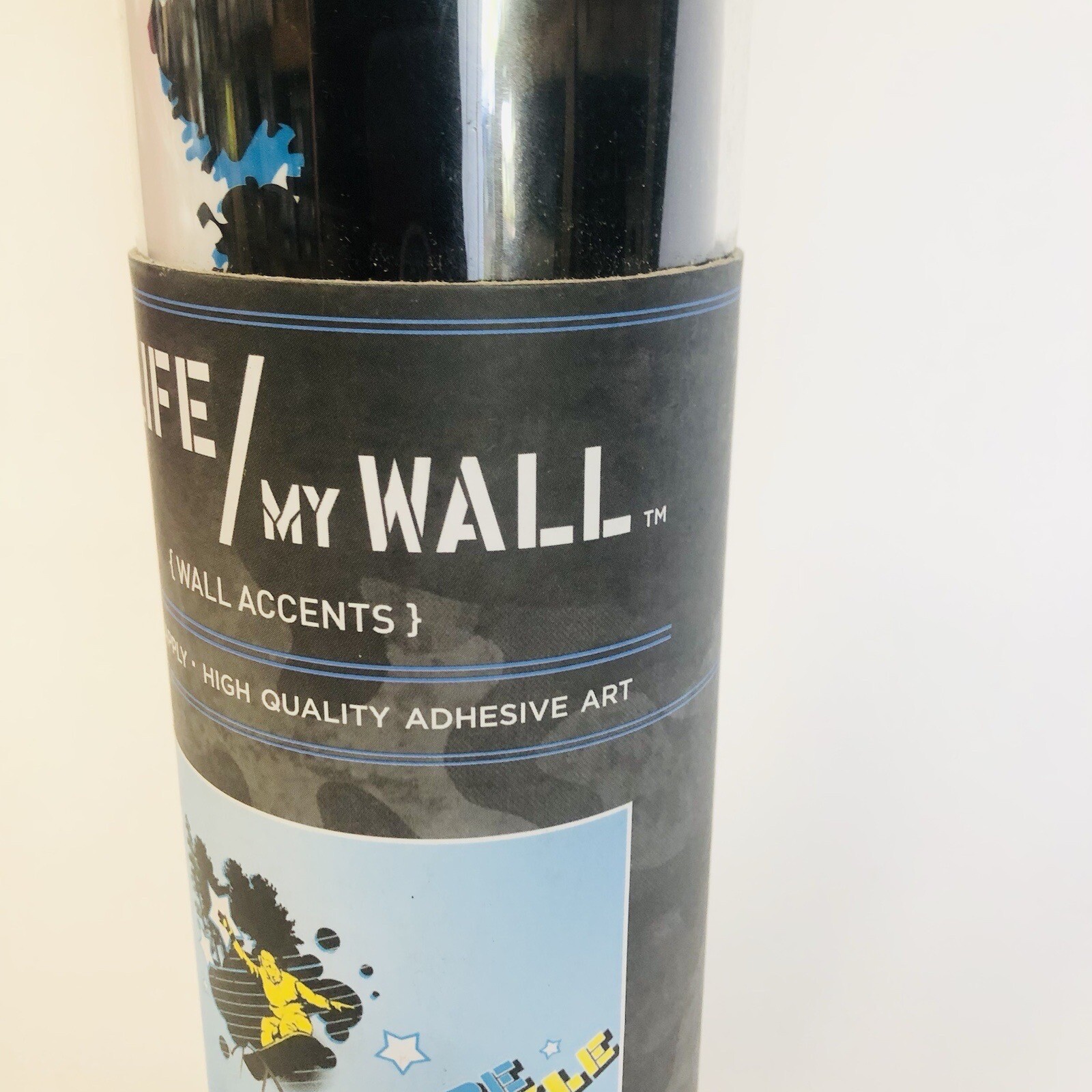 DCWV Decal Wall Art Slope Style Boy Peel & Stick Wall Art, Yellow/Black/Blue