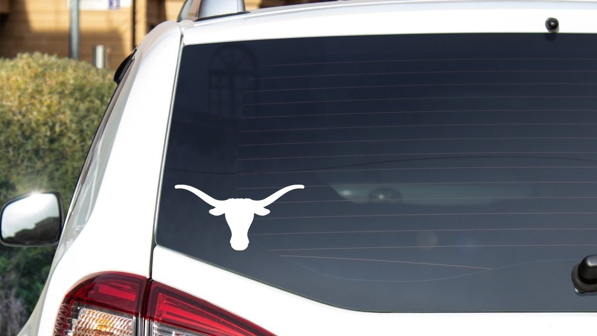 Texas Longhorns Decal, Vinyl Die Cut Window Sticker, 100% Made In USA