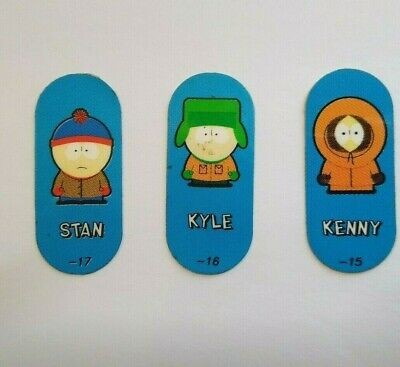 Sega South Park Original 1998 Pinball Character Decals Set Of 3 Different NOS