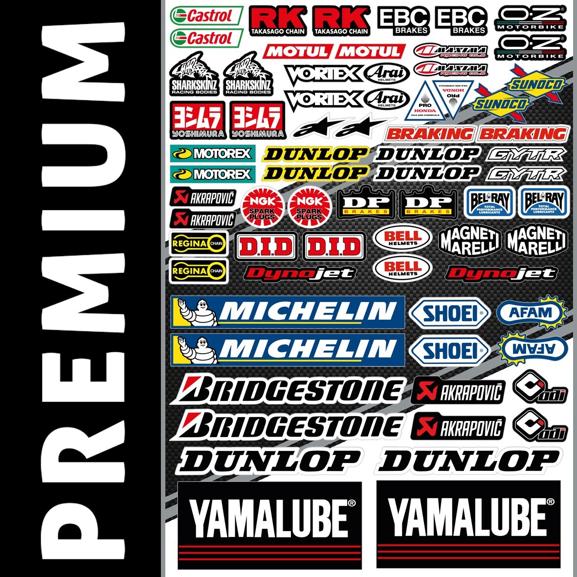 KIT Decals Stickers Sponsors Car Bike Motorcycle Motocross MX ATV