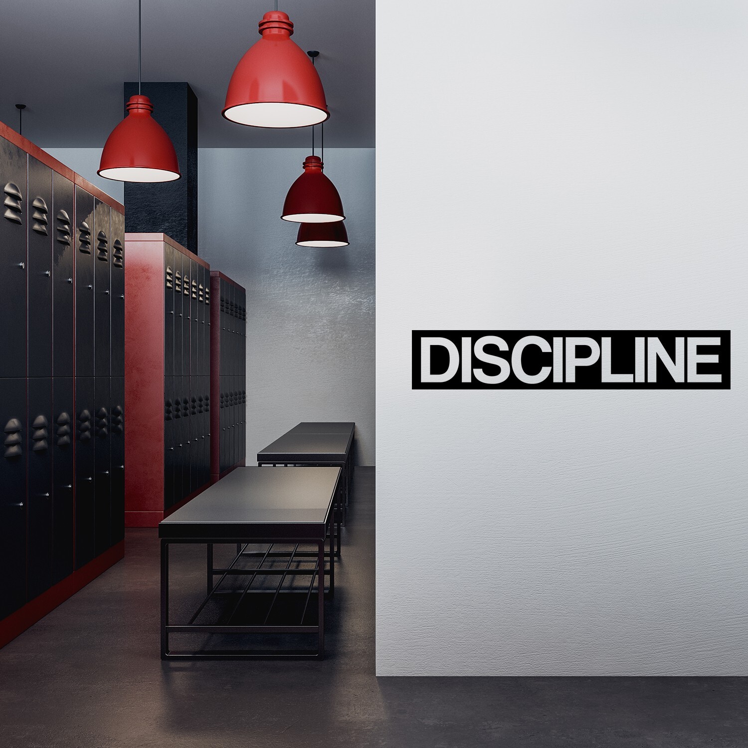 DISCIPLINE Motivational Wall Decal Sticker Quote for Home Office Gym Decor Art