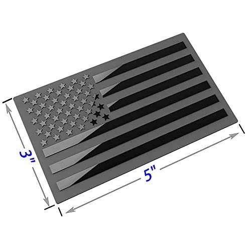 3D Metal American Flag Emblem Decal，Black American Flag Decal,for Car, Truck