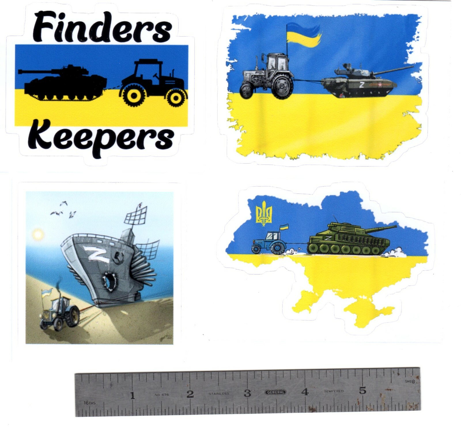 UKRAINE Stickers Set of Four Original Artwork