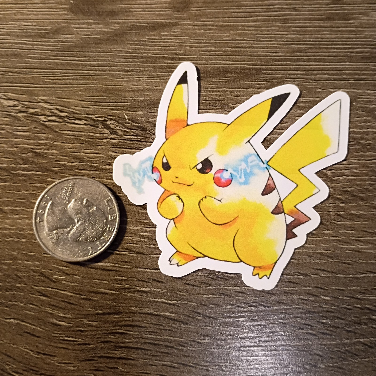 Pikachu Stickers – Lot of 6 – Vinyl, Waterproof, Die-cut – Original Artwork