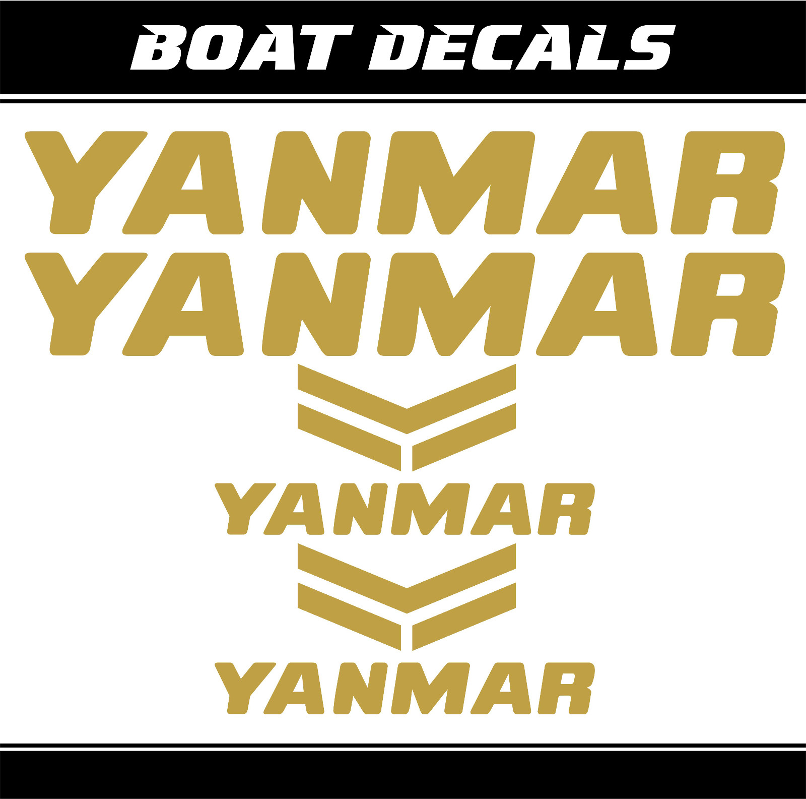 Sticker Yanmar Bagger 32" Motorboat engine decal kit boat XL ORACAL vinyl foil